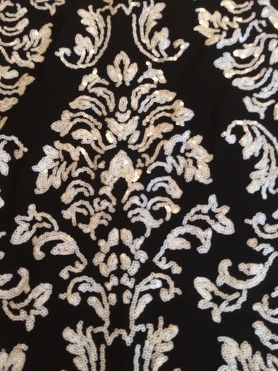 Ladies bodycon black & white sequins dress