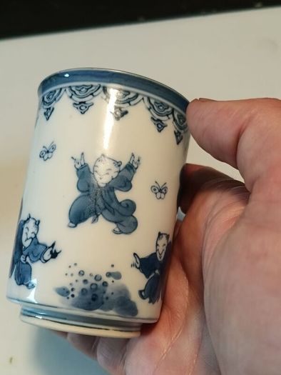 2 X Vintage Karako Nabeshima Hand painted Cups