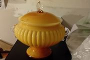 Early 20th Century Vasrline Glass Terrine