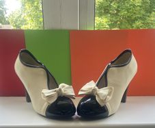 The Wedding Shoe, black and cream.
