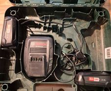 2 bosch batteries for cordless drill plus charger
