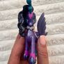 Spin Master Hatchimals Pixies Riders Black Glitter Lily and Seastallion Glider only approx. 9 cm. Used please see photos Image 3