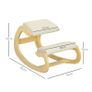 Ergonomic Rocking Knee Stool for Home Office, to Improve Posture, Cream Image 3