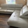 Italian leather corner couch Image 2