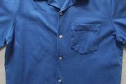 Zara Origins Blue thick Cotton Shirt - Large