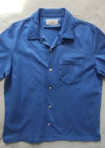 Zara Origins Blue thick Cotton Shirt - Large