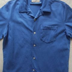 Zara Origins Blue thick Cotton Shirt - Large