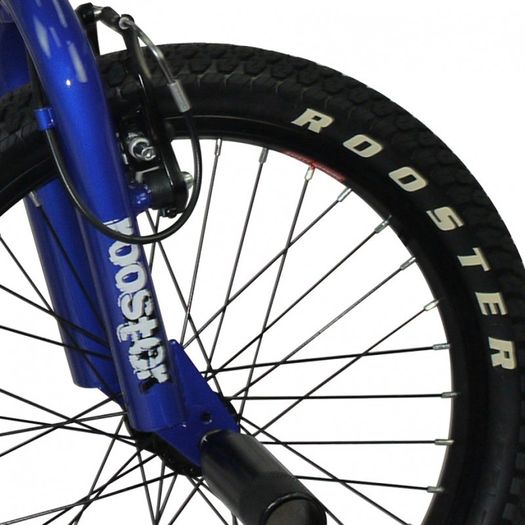 10" Rooster NO MERCY, 18" Wheel, White/Blue
