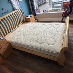 Double bed and mattress
