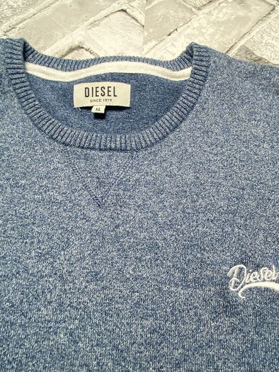 Diesel Mens Light Blue Marl Jumper Size XL