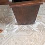 Antique piano stool with pink upholstered seat Image 5