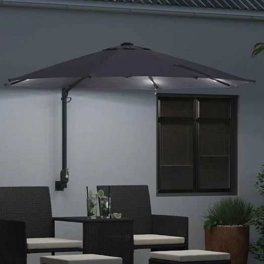 Garden Parasol Manual Anthracite 248 x 248 x 148 cm