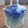 square bottle with sea glasses Image 4