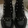 Balenciaga black leather ladies ankle boots with studs Image 5