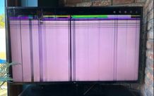 FREE: LG 50" flat screen TV for pairs or someone able to repair - interior lcd screen is damaged  Model: 50UP75006LF