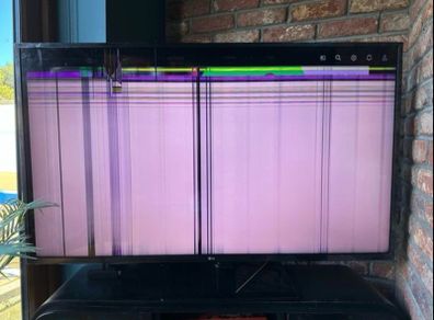 FREE: LG 50" flat screen TV for pairs or someone able to repair - interior lcd screen is damaged  Model: 50UP75006LF