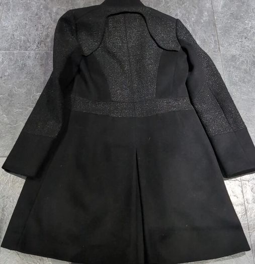 Karen Millen Beautiful Coat Black Grey Tweed