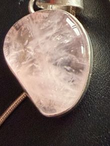 Silver chain rose quartz