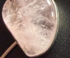 Silver chain rose quartz