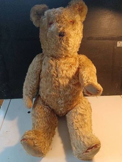 25" 1930's Fully Articulated Mohair Teddy Bear