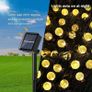2 Pack Solar Garden Lights Outdoor, Total 72ft 120 LED Solar String Lights Waterproof, Solar Powered Crystal Ball Indoor/Outdoor Fairy Lights Decorative for Garden, Patio, Yard, Parties (Warm White) Image 5