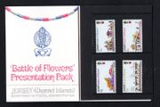 1970 Jersey Battle Of Flowers Commemorative Stamps Presentation Pack