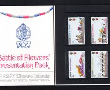 1970 Jersey Battle Of Flowers Commemorative Stamps Presentation Pack