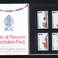 1970 Jersey Battle Of Flowers Commemorative Stamps Presentation Pack