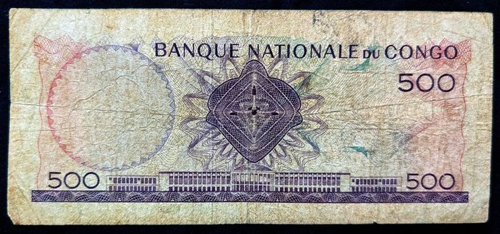CONGO (Democratic Republic) - 500 Francs 1962 Banknote Note - P 7a P7a (VG) RARE