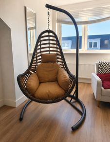 EZ Living Hanging Egg Chair with Stand