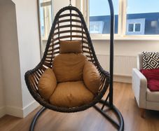 EZ Living Hanging Egg Chair with Stand