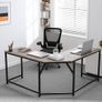 Corner desk L-shaped computer desk corner l shape  desk  corner desk, L-shaped computer desk, office desk, study, home office, gaming, space-saving, easy assembly, industrial design, Image 3