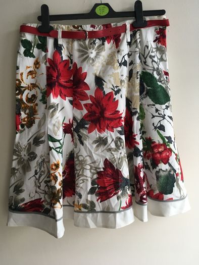Beautiful Floral Skater Cotton Skirt, size-12