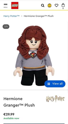 Lego Hermione Granger Plush soft toy brand new