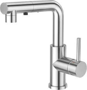 3 Function Sprayer Pull Out Mixer Tap - 360 Swivel Single Handle Tap for Bathroom or Kitchen - Chrome