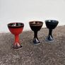 Set of 3 Louis Mulcahy Handmade Pottery Wine Goblets Image 3