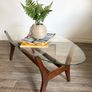 Vintage Retro Mid Century Teak & Glass Coffee Table Image 6