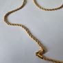 24K Solid Yellow Gold Round Snake Chain Image 6