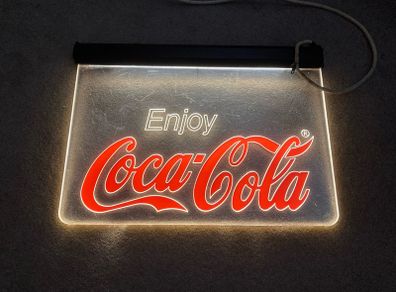 Coca Cola Lighted Plexiglass Sign Original 90's
