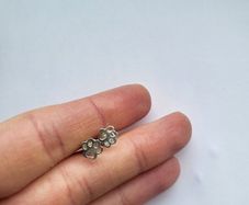 Sterling silver dog paws stud earrings