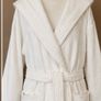 Somani White Hooded Dressing Gown Image 2