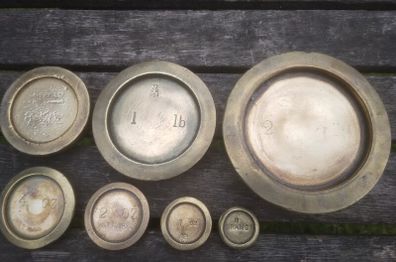 Vintage Avery Brass Counter Weights
