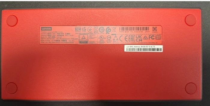 Lenovo ThinkPad Universal USB Type-C Dock LDA-KP Type 40AY 90W UK power plug