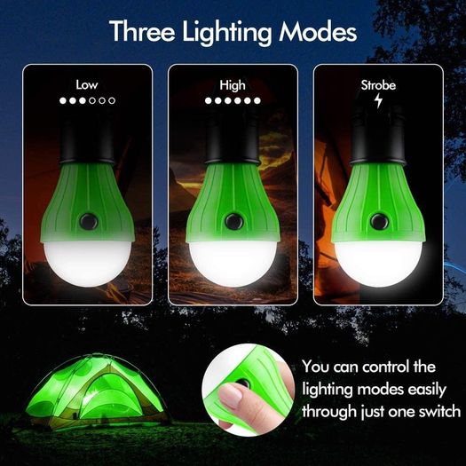 Camping Accessories, Winzwon Camping Lights Tent Lights, Emergency Lights, Gifts for Kids, Waterproof LED Camping Lantern Light Bulb for Camping, Hiking, Fishing, Mountaineering, Power Cuts (FREE POSTAGE)