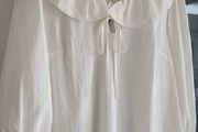 George ivory wide frill collar blouse Sz 12 - Bnwt Rrp 16 Sterling