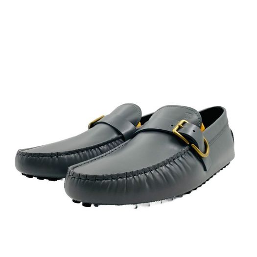 Tod's Men Grey Leather Loafers