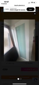 White Primed Glass Doors 6100mm