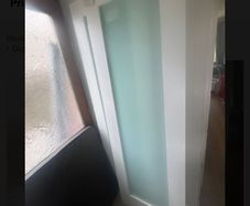 White Primed Glass Doors 6100mm