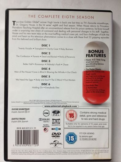 House (Complete Seasons 1-8 2004-2012) [DVD TV Boxsets]