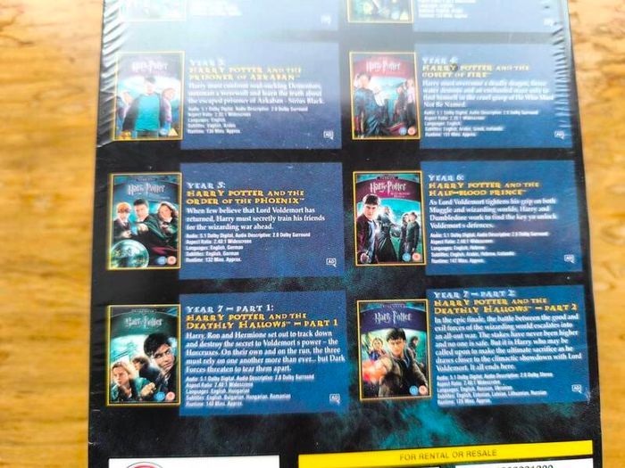 Sealed Harry Potter The Complete 8 - Film Collection Dvd Set